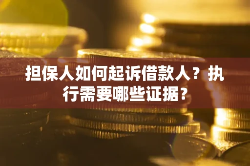 济南担保人如何起诉借款人？执行需要哪些证据？