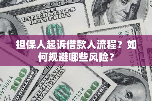 济南担保人起诉借款人流程？如何规避哪些风险？