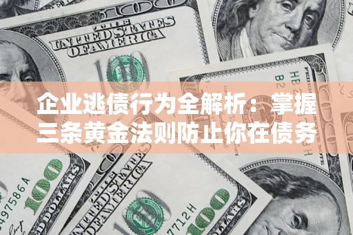 济南企业逃债行为全解析：掌握三条黄金法则防止你在债务乱局中“踩雷”