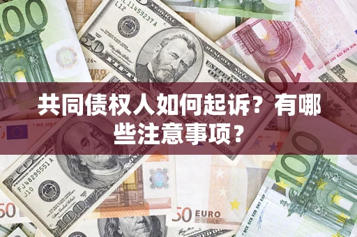 济南共同债权人如何起诉？有哪些注意事项？